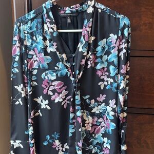White House Black Market Floral  Blouse